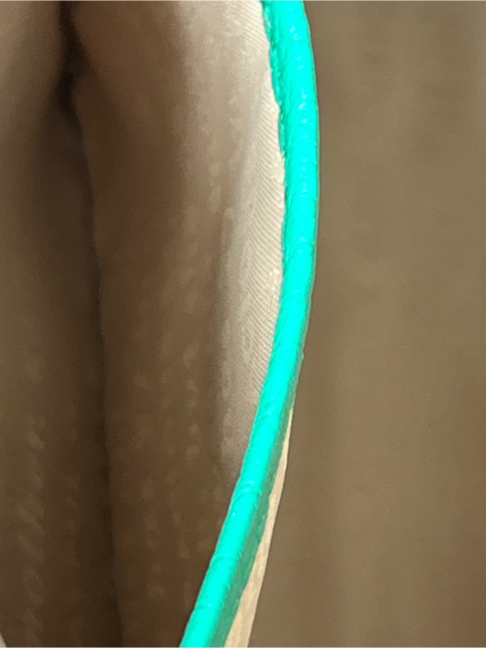 kate spade Storybook Lining Teal and Cream Stripe Crossbody Approx. 10 x 6.5 x 3 - Picture 15 of 17